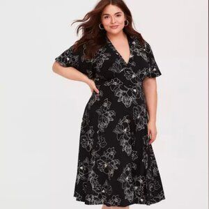 TORRID Floral Jersey Knit Midi Dress